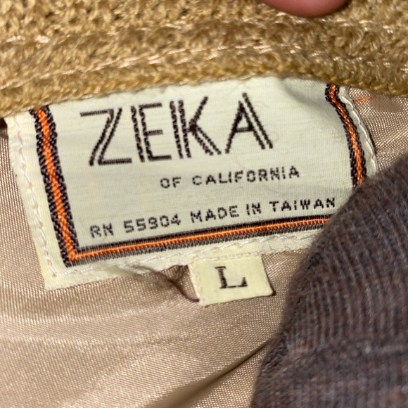 Vintage leather and twill Zeka jacket - Picture 4 of 4